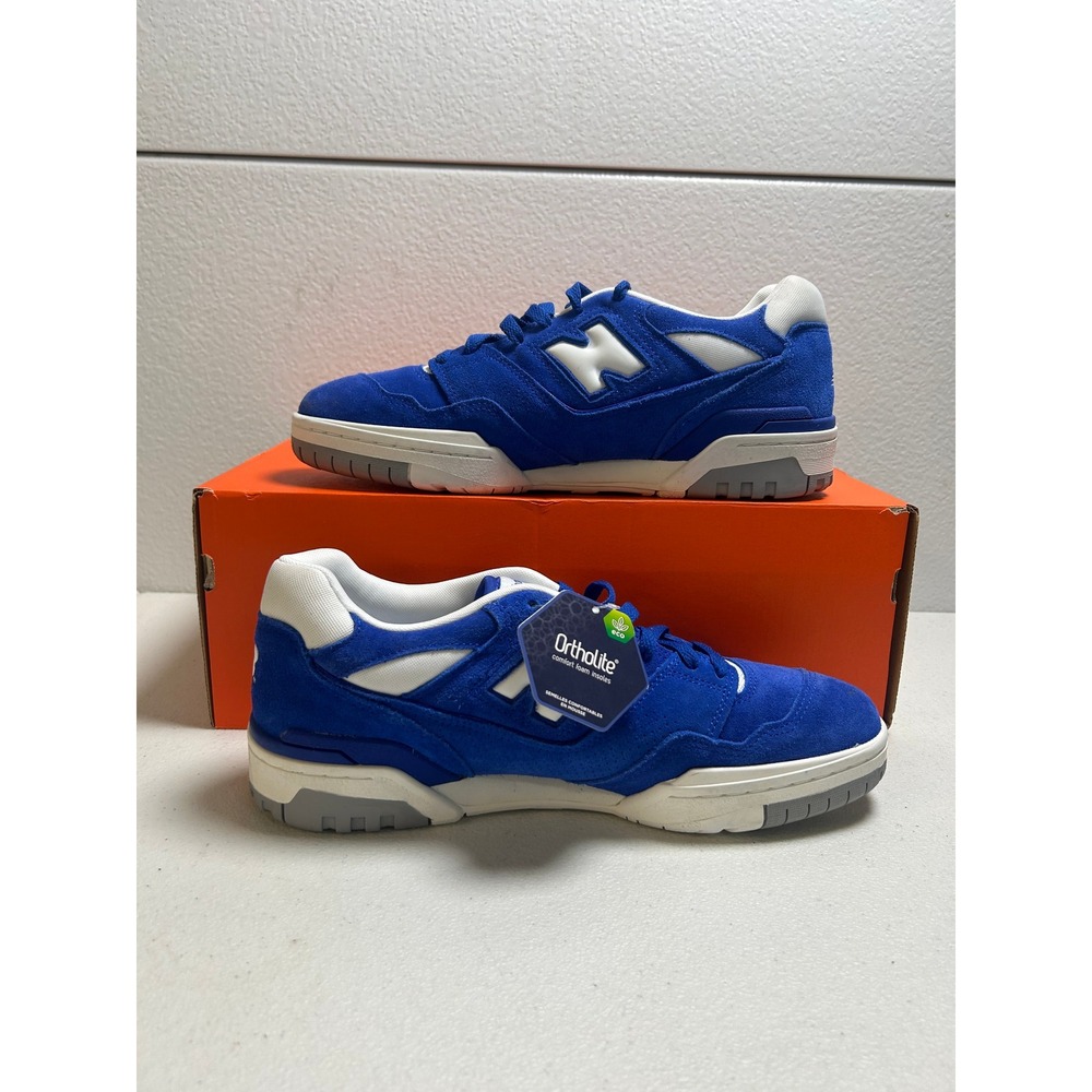 New Balance 550 Mens Team Royal Blue White Suede 10.5m #2555 - Picture 2 of 6